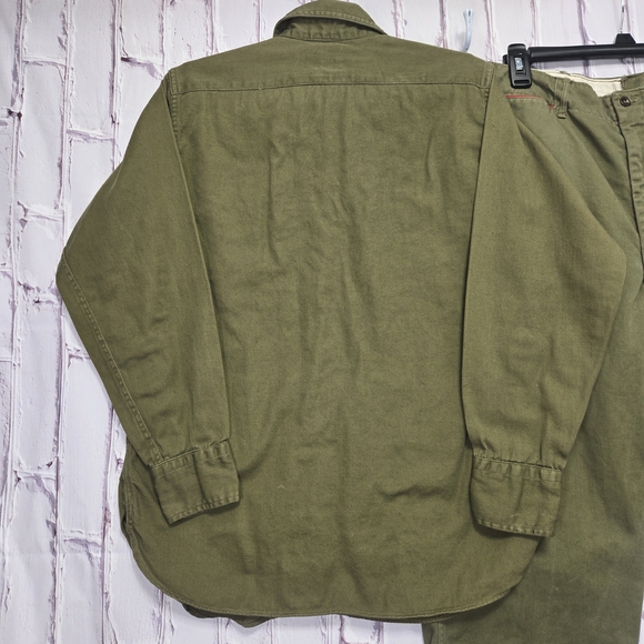Vintage 1950's Boy‎ Scouts Of America Sanforized Uniform Green Shirt Pants Hat - Picture 7 of 15